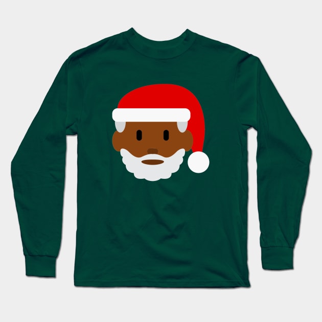 black santa claus emoji Long Sleeve T-Shirt by gossiprag